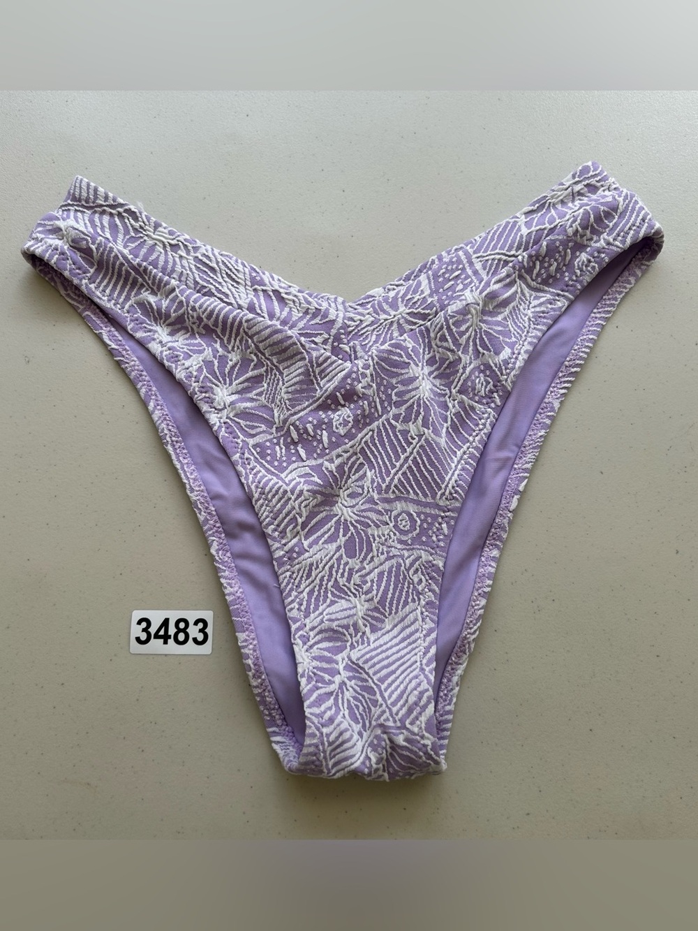 Berlook Purple Textured Bikini Bottom Small